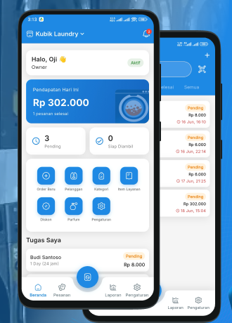 Screenshot of the CuciCuci — Kasir Laundry project